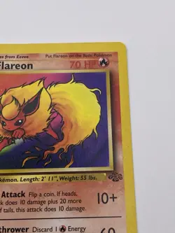 Flareon 19/64 Jungle 1st Edition MP Rare WOTC Pokemon TCG Vintage Eveelution - Image 4