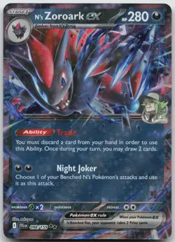 N's Zoroark ex 098/159 Double Rare Journey Together Pokemon Near Mint - Image 1