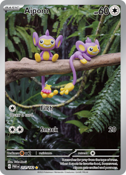 Aipom 211/182 Illustration Rare - Pokemon Paradox Rift SV04 - Image 1