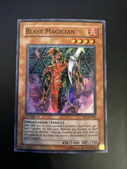 Yu-Gi-Oh! Blast Magician FET-EN020 Flaming Eternity Super Rare 1st Ed Konami - Image 1