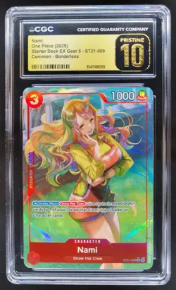 2025 ONE PIECE NAMI BORDERLESS ST21-009 CGC 10 PRISTINE A PT - Image 1