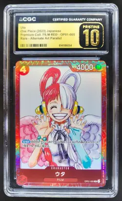 2023 ONE PIECE JP UTA FILM RED RARE ALT ART OP01-005 CGC 10 PRISTINE A PT - Image 1
