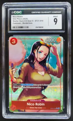 2025 ONE PIECE NICO ROBIN BORDERLESS ST21-010 CGC 9 A PT - Image 1