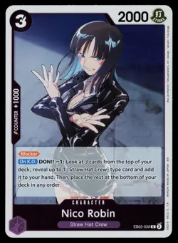 Nico Robin EB02-036 Rare Extra Booster: Anime 25th Collection One Piece NM - Image 1
