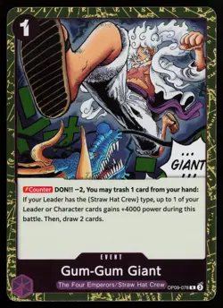 Gum-Gum Giant OP09-078 Rare Emperors in the New World One Piece Near Mint - Image 1