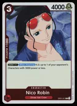 Nico Robin OP01-017 Rare Romance Dawn One Piece Near Mint - Image 1