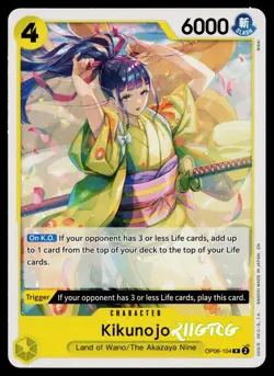Kikunojo (Reprint) OP06-104 Starter Deck 28: GREEN/YELLOW Yamato One Piece NM - Image 1