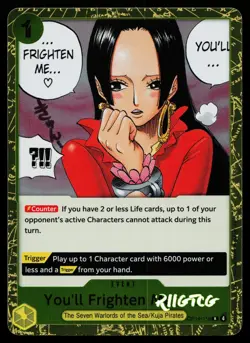 You'll Frighten Me... OP14-118 The Azure Sea's Seven One Piece NM - Image 1