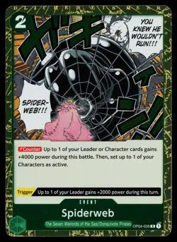 Spiderweb OP04-035 Rare Kingdoms of Intrigue One Piece Near Mint - Image 1