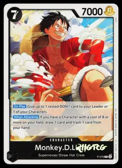 Monkey.D.Luffy - P-075 Premium Booster -The Best- Vol. 2 One Piece NM - Image 1