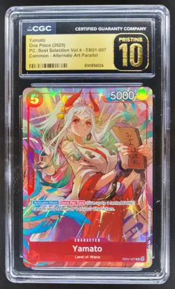 2025 ONE PIECE YAMATO ALT ART EB01-007 CGC 10 PRISTINE A PT - Image 1