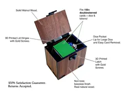 EOE Commander Deck Box, 100+ Cards, Dice Tray, MTG Deck Box Handmade Wood - Image 5