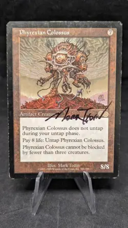 Phyrexian Colossus - MTG Magic the Gathering Urza's Saga -Signed by Artist - Image 1