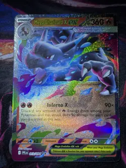 Pokemon TCG Mega Charizard X EX 013/094 Me02 Double Rare Holo - Image 1