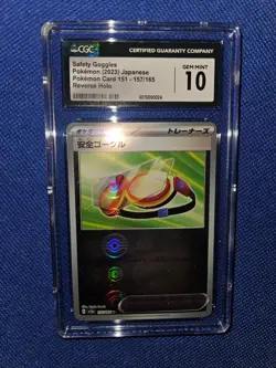 Pokemon Safety Goggles SV2a 157/165 Reverse Holo Japanese CGC 10 Pokeball - Image 1