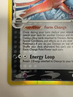 Pokemon Deoxys Delta Species Attack Form #3/110 Holon Phantom Reverse Holo Stamp - Image 5
