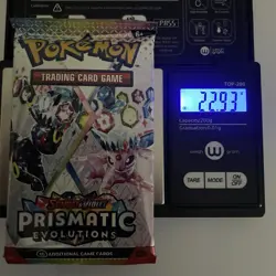 1 x HEAVY 22+ gram Prismatic Evolutions Pack! Sealed! PRE S&V Pokemon TCG ENG - Image 2
