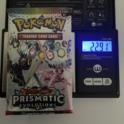 1 x HEAVY 22+ gram Prismatic Evolutions Pack! Sealed! PRE S&V Pokemon TCG ENG - Image 5