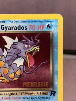 Pokemon TCG Dark Gyarados 8/82 Team Rocket Prerelease Holo Rare VTG WOTC - Image 3