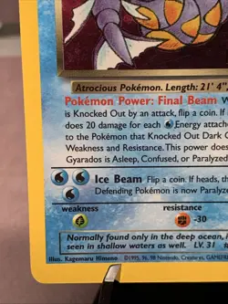 Pokemon TCG Dark Gyarados 8/82 Team Rocket Prerelease Holo Rare VTG WOTC - Image 5