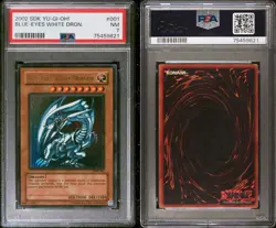 2002 Yu-Gi-Oh! Starter Deck: Kaiba #001 Blue-Eyes White Dragon PSA 7 - Image 3