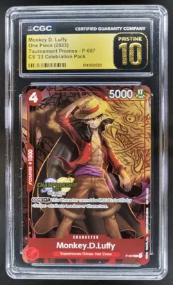 2023 ONE PIECE MONKEY D. LUFFY PROMO P-007 CGC 10 PRISTINE A PT - Image 1