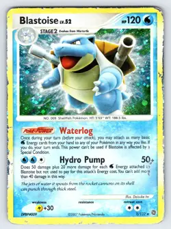 Blastoise 2/132 2007 Secret Wonders Pokemon Card Cosmos Holo Rare - Hp - Image 1