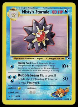 Pokemon Card Gym Heroes Misty's Starmie 56/132 Unlimited Uncommon - Image 1
