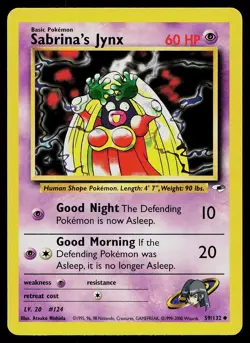 Pokemon Card Gym Heroes Sabrina's Jynx 59/132 Uncommon - Image 1