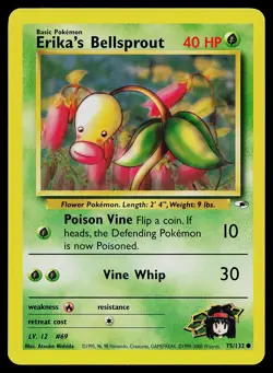 Pokemon Card Gym Heroes Erika's Bellsprout 75/132 Common - Image 1