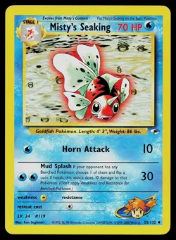 Pokemon Card Gym Heroes Misty's Seaking 55/132 Uncommon - Image 1