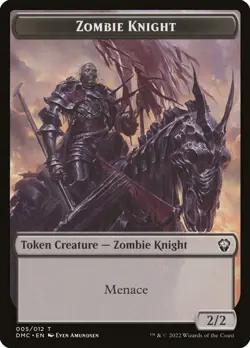 4x Knight / Zombie Knig double-sided Token - NM - Dominaria United Commander mtg - Image 2