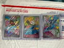 Rowlett 043 + Litten 044 + Popplio 045 - First Partner Pokemon Cards - #L600 - Image 1