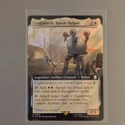 MTG - Codsworth, Handy Helper - Surge Foil - Extended Art - Fallout - Magic - Image 1