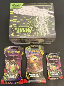 Pokemon Elite Trainer Box ~ Perfect Order ~ 3 Booster Packs ~ New Sealed ~ 2026 - Image 1