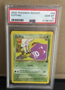 2000 POKEMON ROCKET #58 KOFFING PSA 10 GEM MINT! - Image 1