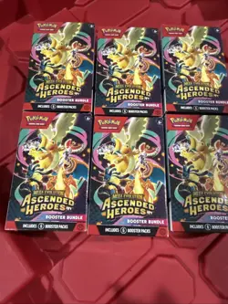Pokemon Ascended Heroes 6x Booster Bundles Factory Sealed - Image 1