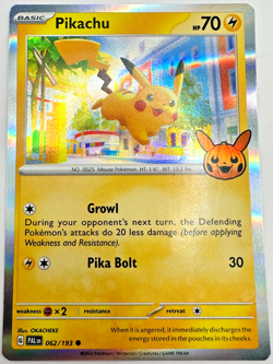 Pokemon Karte TCG Pikachu 062/193 Black Star Promo Halloween Holo Rare Englisch - Image 1