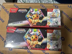 LOT OF 2: Pokemon Prismatic Evolutions Surprise Box + Booster Bundle Sams Club - Image 1