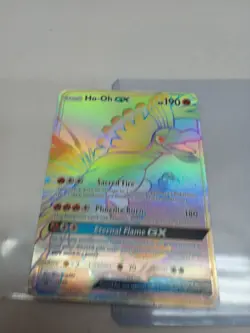 2017 Pokemon SM Full Art Ho-Oh GX SM80 Black Star Promo Shining Legends - Image 2