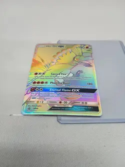 2017 Pokemon SM Full Art Ho-Oh GX SM80 Black Star Promo Shining Legends - Image 3