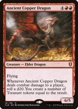Ancient Copper Dragon - Foil CLB NM MTG - Image 1