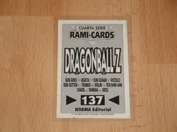 DRAGON BALL Z RAMI-CARDS CUARTA SERIE DE NORMA EDITORIAL # 137 EN BUEN ESTADO - Image 2
