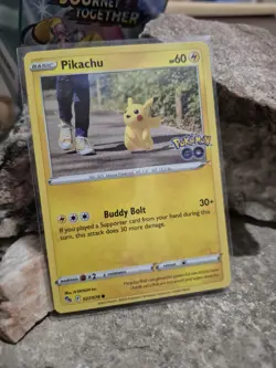 pokemon Cards Pikachu Basic 1pcs+1pcs Sleeve 2022 #027/078 - Image 1