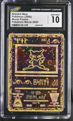 CGC 10 Ancient Mew 2000 Pokemon game movie promo- english- GEM MINT card SWIRL - Image 1