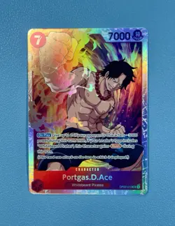 Portgas D Ace OP02-013 SR Paramount War One Piece Card English Mint NM - Image 1