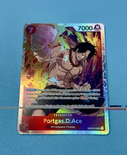 Portgas D Ace OP02-013 SR Paramount War One Piece Card English Mint NM - Image 2