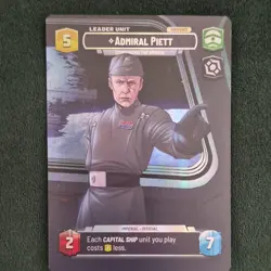 Star Wars Unlimited Admiral Piett Leader Unit Card Fantasy Flight Games - Image 1