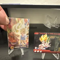 Morinaga Super Saiyan Son Goku Card Lot 2 Holo Japanese KX3D VS Combo #312 #296 - Image 2