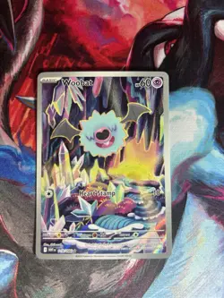 Pokemon TCG Woobat Card White Flare 119/086 Illustration Rare Near Mint - Image 1